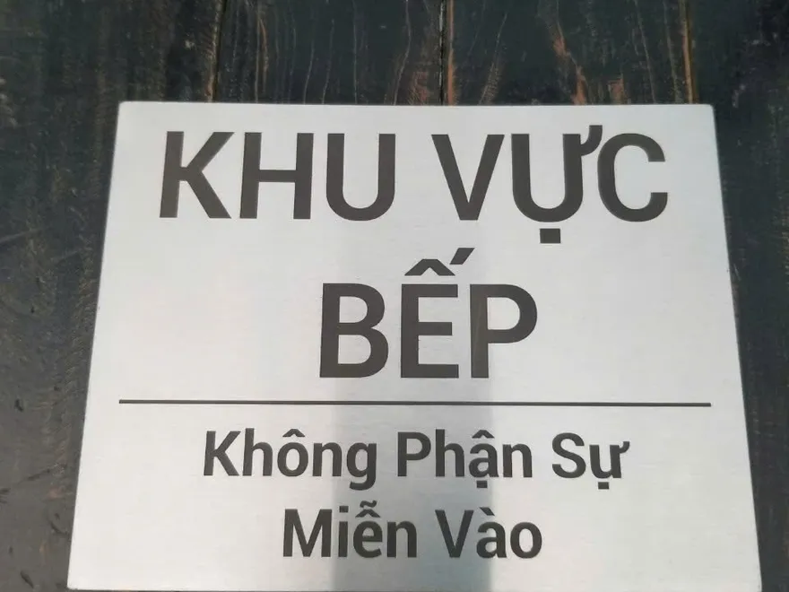 Bảng chỉ dẫn khu vực bếp không phận sự bảng khu vực bếp không phận sự miễn vào
