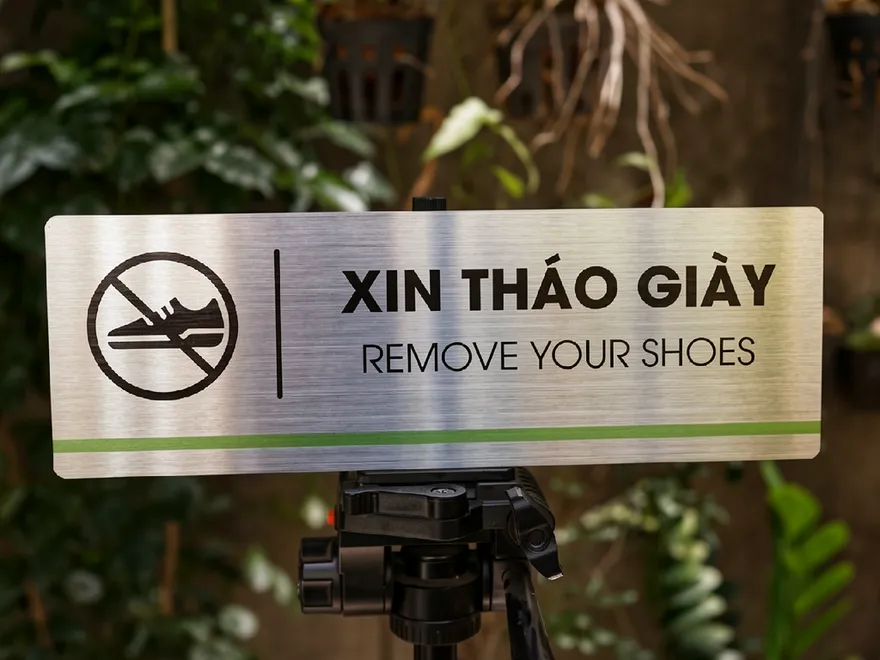 Bảng xin tháo giày remove your shoes bảng xin tháo giày trước khi vào phòng