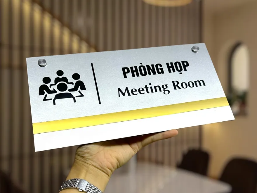 Bảng tên phòng họp inox ăn mòn Bảng tên phòng họp inox ăn mòn cho văn phòng