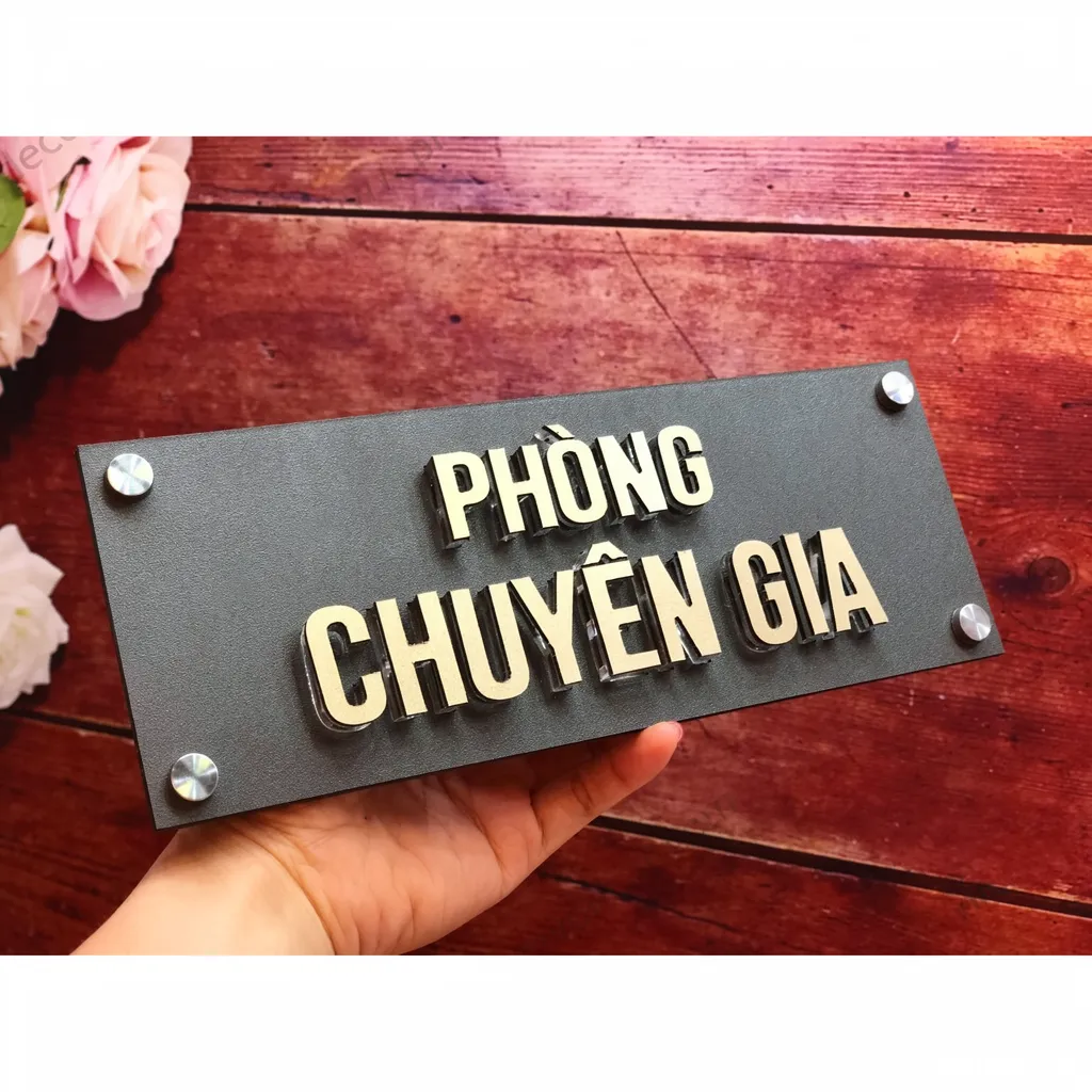 bảng tên phòng inox chữ nổi 3D độ dày 8mm chắc chắn không cong vênh cao cấp