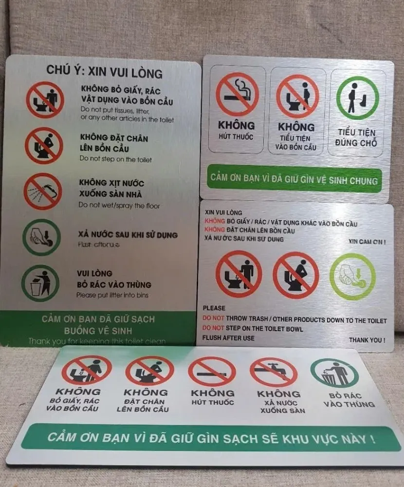 Bộ sưu tập mẫu bảng nội quy nhà vệ sinh Các mẫu bảng nội quy nhà vệ sinh đa dạng thiết kế