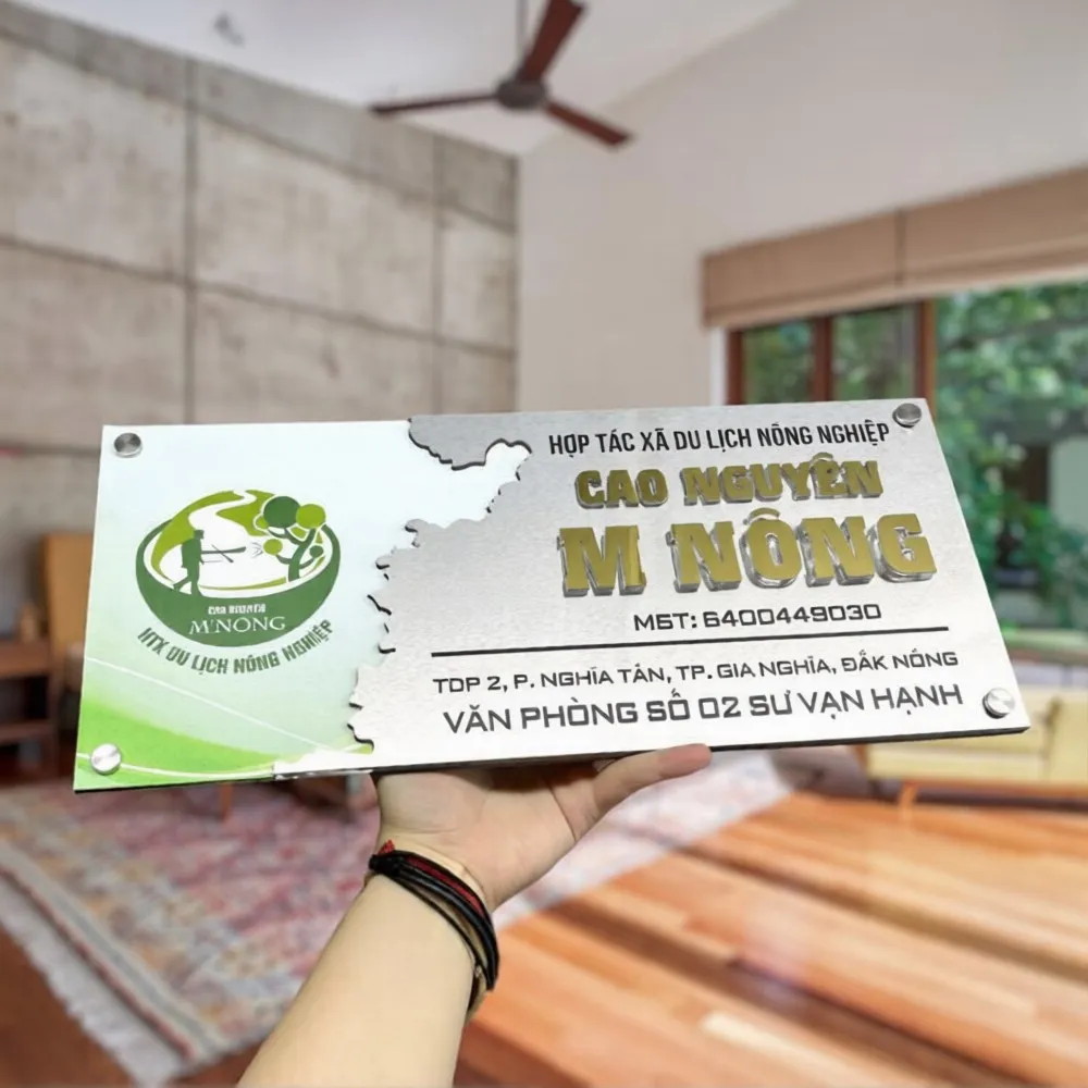 Bảng Hiệu Công Ty Inox Chữ Nổi Vàng — Phù Hợp Nhiều Loại Hình Doanh Nghiệp bảng hiệu công ty inox chữ nổi vàng xước nhiều loại hình doanh nghiệp hợp tác xã