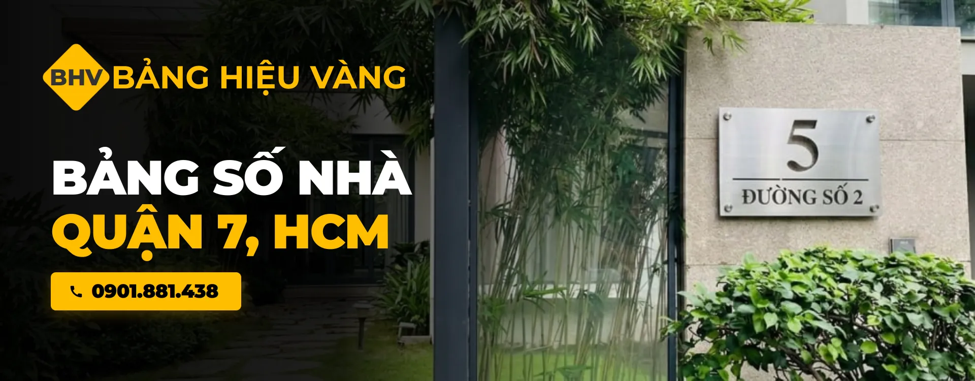 Làm Biển Số Nhà Quận 7 Theo Yêu Cầu - Inox 304 Cao Cấp
